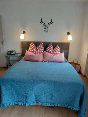 Ein Bett oder Betten in einem Zimmer der Unterkunft Juifen