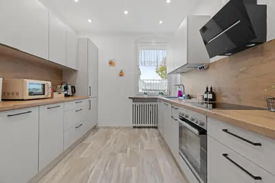 Küche/Küchenzeile in der Unterkunft HappyPlace - großzügige Ferienwohnung im Zentrum