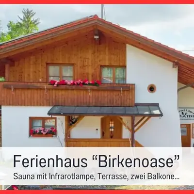 Ferienhaus BirkenOASE - Sauna- Terrasse-drei Schlafzimmer