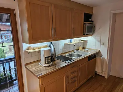 Küche/Küchenzeile in der Unterkunft Ferienwohnung Rebensburg