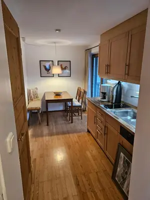 Küche/Küchenzeile in der Unterkunft Ferienwohnung Rebensburg