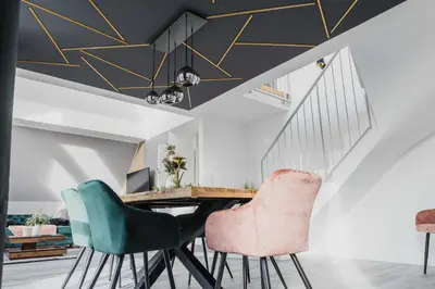 Ein Sitzbereich in der Unterkunft Luxury 4 Bedroom Apartment/Therme Erding/Parking