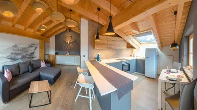 Küche/Küchenzeile in der Unterkunft Block's Lounge