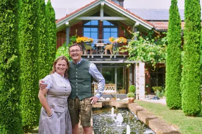 Ein Garten an der Unterkunft ÜbermAlztal Suite