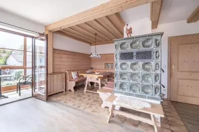 Küche/Küchenzeile in der Unterkunft Gemütliches Wohlfühl-Apartment mit perfektem Seeblick