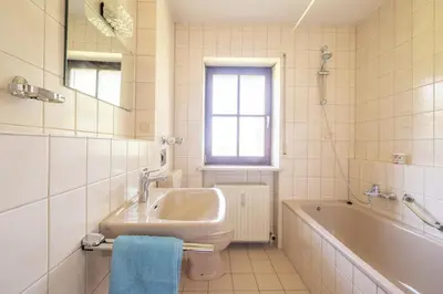 Ein Badezimmer in der Unterkunft Gemütliches Wohlfühl-Apartment mit perfektem Seeblick