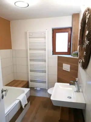 Ein Badezimmer in der Unterkunft InnBlick Ferienwohnungen