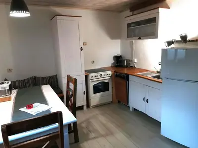 Küche/Küchenzeile in der Unterkunft InnBlick Ferienwohnungen