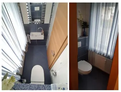 Ein Badezimmer in der Unterkunft FeWo Ruhepo(o)l inkl. Sauna