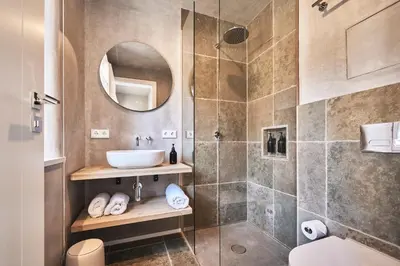 Ein Badezimmer in der Unterkunft Das Flachshaus Ferienhaus in Aidling am Riegsee