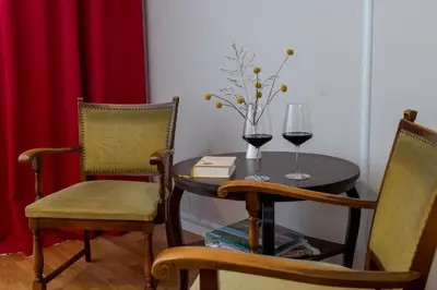 Ein Sitzbereich in der Unterkunft Gästehaus Nigglhof