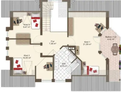 Grundriss der Unterkunft Phantastisches Haus mit Pool direkt in München
