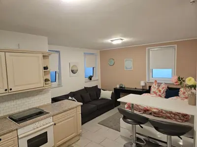 Küche/Küchenzeile in der Unterkunft Schönes Apartment in München