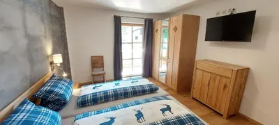 Ein Bett oder Betten in einem Zimmer der Unterkunft Ferienwohnung Leni