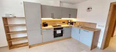 Küche/Küchenzeile in der Unterkunft Ferienwohnung Leni