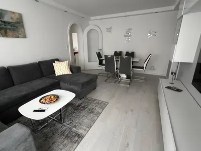 Ein Sitzbereich in der Unterkunft Best Apartment Augsburg