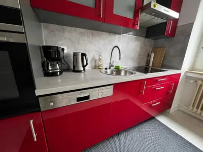 Küche/Küchenzeile in der Unterkunft Best Apartment Augsburg
