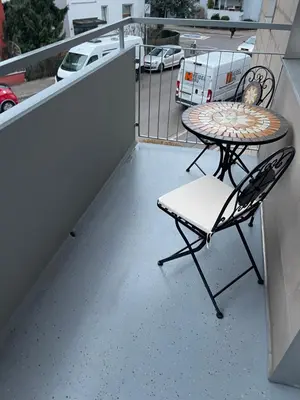 Ein Balkon oder eine Terrasse in der Unterkunft Best Apartment Augsburg