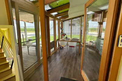 Ein Balkon oder eine Terrasse in der Unterkunft Hopfenwohnung 1