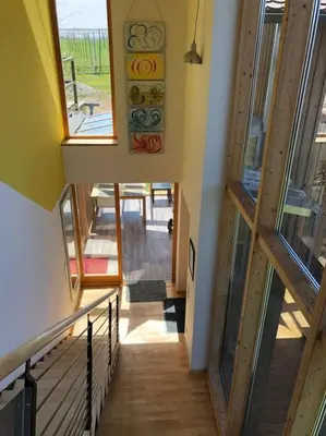 Ein Sitzbereich in der Unterkunft Hopfenwohnung 1