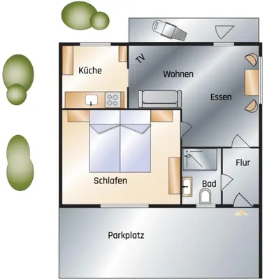 Grundriss der Unterkunft Bergleuchten