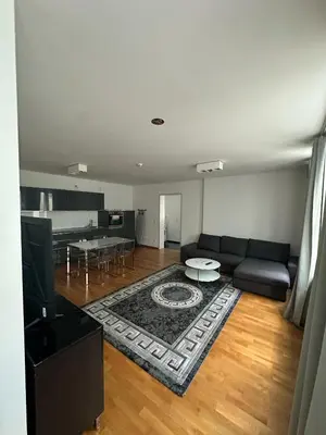 Ein Sitzbereich in der Unterkunft Al Nafurah Apartments
