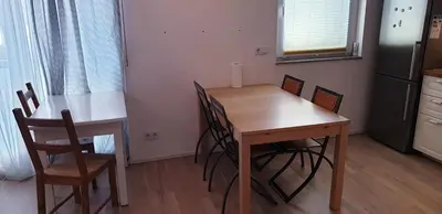 Grundriss der Unterkunft Bright by Trade Fair ICM 15 min direct to City Center 2-BedRoom full 2-BathRoom, free Parking, Balcony, Family and Business friendly