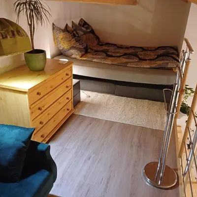 Ein Bett oder Betten in einem Zimmer der Unterkunft Bei Hillers