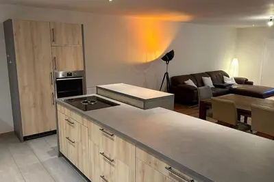 Küche/Küchenzeile in der Unterkunft Hopfenwohnung 2