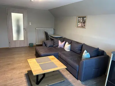 Ein Sitzbereich in der Unterkunft Ferienwohnung Uschi 1