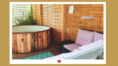 Grundriss der Unterkunft Berghupferl-Alm mit Wellnessoase im Garten