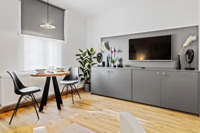 Küche/Küchenzeile in der Unterkunft Stylish Tiny City House