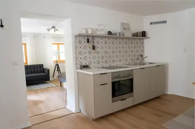 Küche/Küchenzeile in der Unterkunft Ferienwohnung am Siglhof