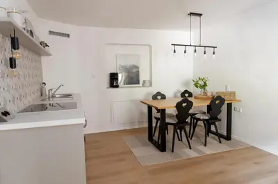 Küche/Küchenzeile in der Unterkunft Ferienwohnung am Siglhof
