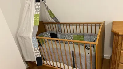 Ein Bett oder Betten in einem Zimmer der Unterkunft Lisa's Ferienwohnung