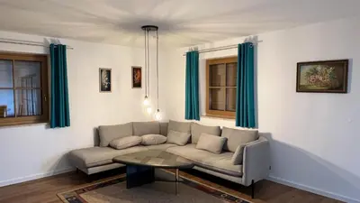 Ein Sitzbereich in der Unterkunft Lisa's Ferienwohnung
