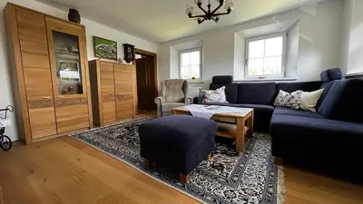 Ein Sitzbereich in der Unterkunft Lisa's Ferienwohnung