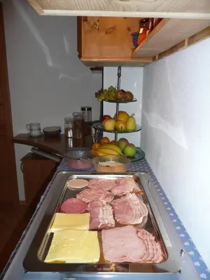 Küche/Küchenzeile in der Unterkunft Landhaus Caesar - Hotel Garni