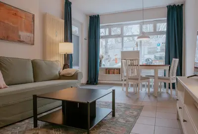 Ein Sitzbereich in der Unterkunft Charmante Ferienwohnung in der Altstadt