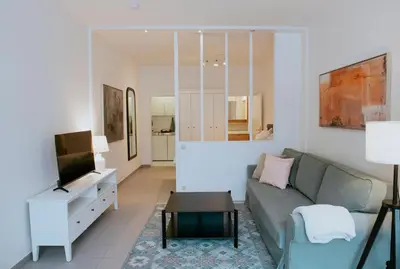 Ein Sitzbereich in der Unterkunft Charmante Ferienwohnung in der Altstadt