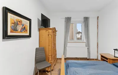 Ein Bett oder Betten in einem Zimmer der Unterkunft Apartment im Pfaffenwinkel Nähe Alpen und München