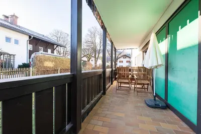Ein Balkon oder eine Terrasse in der Unterkunft Alpenhimmel