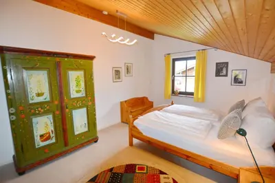 Ein Bett oder Betten in einem Zimmer der Unterkunft Hirblinger-MountainView