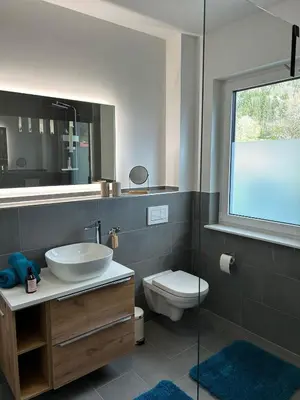 Ein Badezimmer in der Unterkunft Ferienhaus Baron mit eigener Sauna