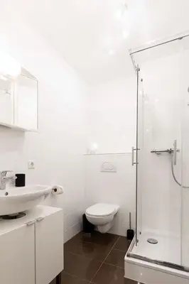 Ein Badezimmer in der Unterkunft Wohnung im Herzen Münchens