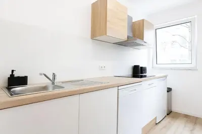 Küche/Küchenzeile in der Unterkunft Wohnung im Herzen Münchens