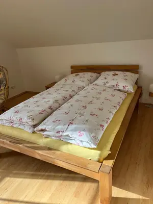Ein Bett oder Betten in einem Zimmer der Unterkunft Haus Ammertal