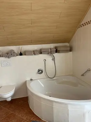 Ein Badezimmer in der Unterkunft Haus Ammertal