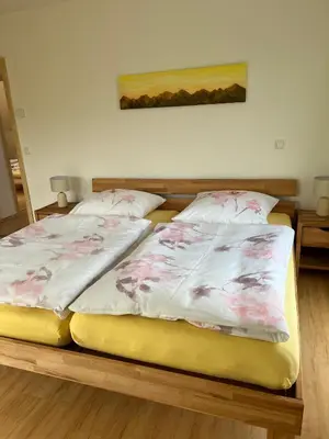 Ein Bett oder Betten in einem Zimmer der Unterkunft Haus Ammertal