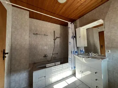 Ein Badezimmer in der Unterkunft Ferienplatzl 90m2